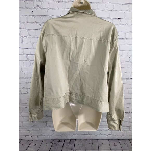 VTG Cleveland Street Beige Collared Button Up Jacket Women’s Size 18 - Picture 4 of 7